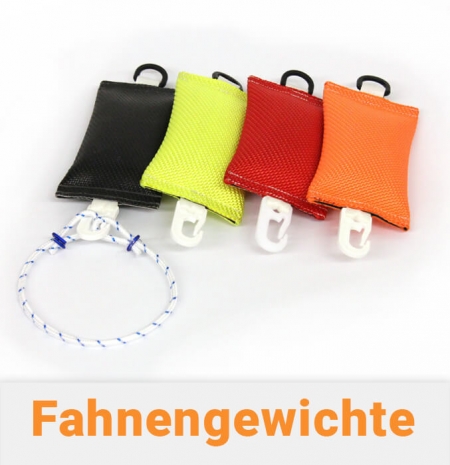 Fahnengewicht / Fahnensäckchen mit Schwingstop in Farbe für Fahnenmasten mit Fahne