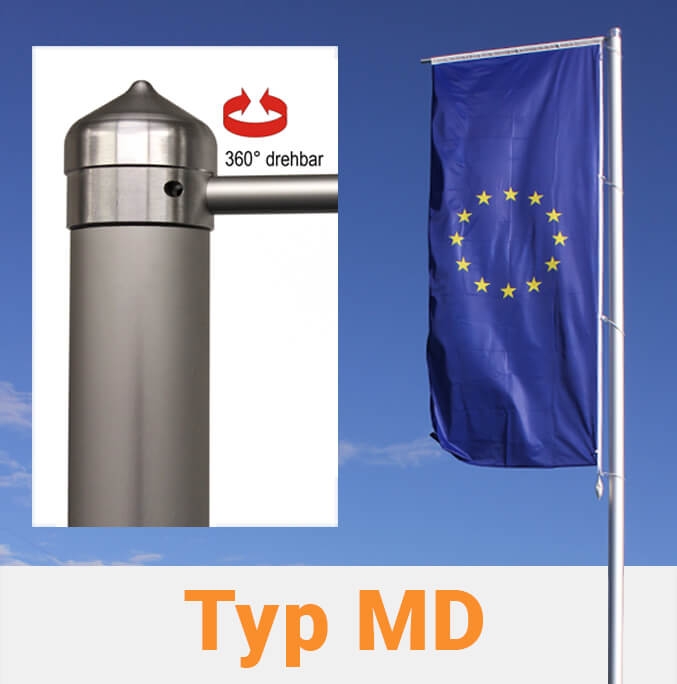 Jetlifee Fahnenmast 1,5 M – Drehbar, Verhedderungsfrei, Aluminium Für Garten & Haus